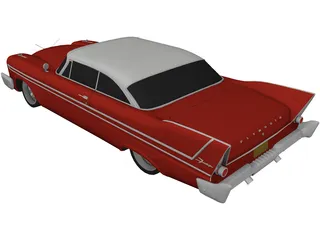 Plymouth Fury Supercharged (1958) 3D Model