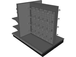 Best Buy Gondola Shelving 3D Model