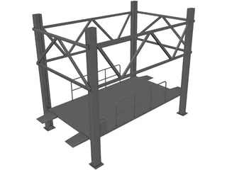 Car Lift Parking 3D Model