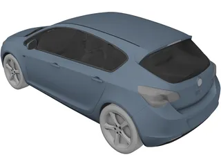 Opel Astra (2011) 3D Model
