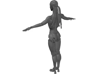 Robot Woman 3D Model