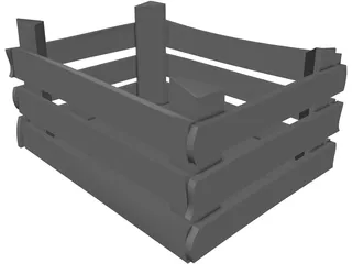 Wood Box 3D Model