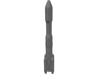 H2B Rocket 3D Model