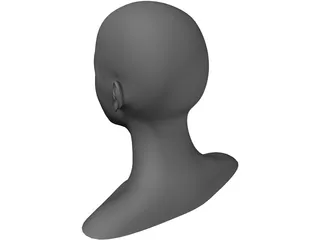 Girl Head Human 3D Model