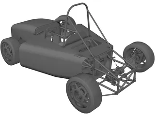 Formula SAE Prototype Car 3D Model