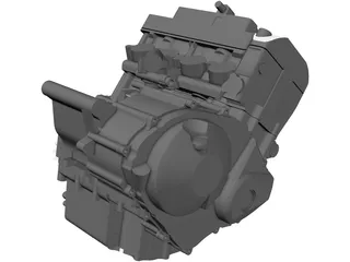 Honda CBR600RR Engine 3D Model