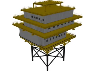 Oil Platform 3D Model