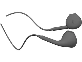 Apple iPhone 5 Earbuds 3D Model