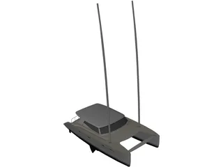 Sailing Catamaran 3D Model