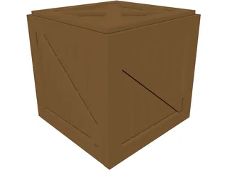 Wood Box 3D Model