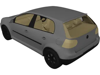 Volkswagen Golf (2011) 3D Model