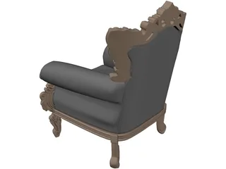 Neo Classical Armchair 3D Model