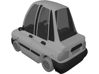 Cartoon Car 3D Model