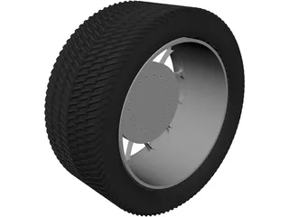 Wheel and Tyre 3D Model