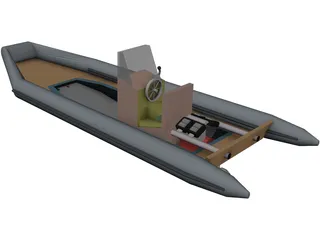 Rigid Inflatable Boat [RIB] 3D Model