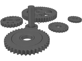 Gear Wheels 3D Model