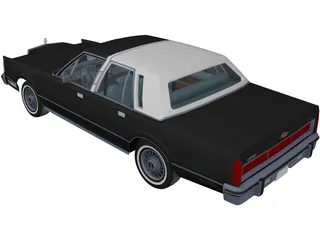Lincoln Town Car (1986) 3D Model