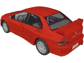 Mitsubishi Lancer Evolution VII 3D Model