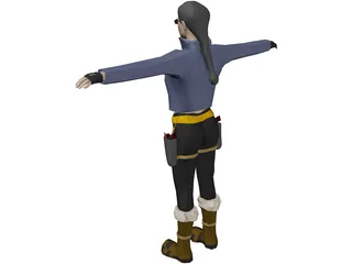 Woman [+Gun] 3D Model