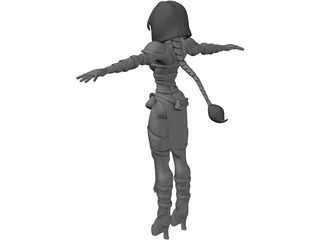 Elf Female 3D Model