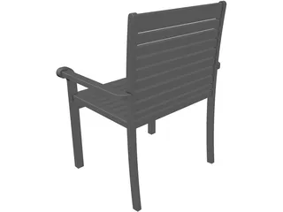 Chair Garden Teak 3D Model