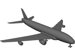 Boeing 744 Qantas 3D Model