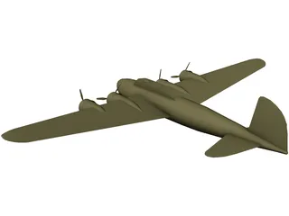 Boeing B-17D Flying Fortress 3D Model