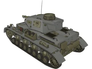 PzKpfw IV Aust D (Tiger) 3D Model