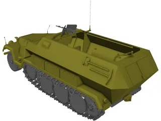 Sd-Kfz 251/1 Hanomag 3D Model