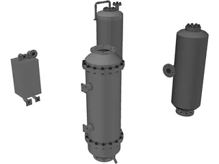 Heat Exchangers Set 3D Model