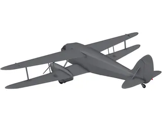 de Havilland D.H.89A Dragon Rapide 3D Model