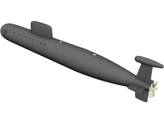 Russian Submarine 3D Model