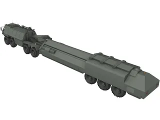 Military Transport Patriot Trailer 3D Model