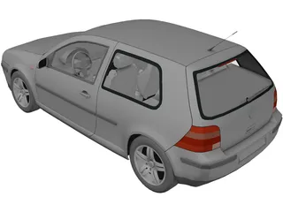 Volkswagen Golf IV (3 doors) 3D Model