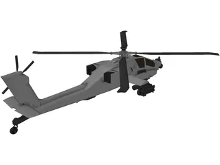 Boeing AH-64A Apache 3D Model