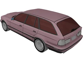 BMW 535i E34 Touring 3D Model