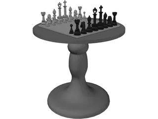 Chess Set 3D Model