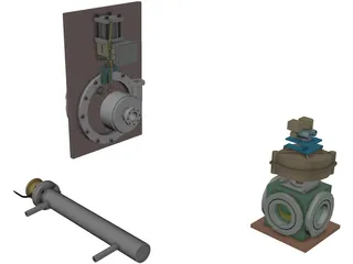 Cryo Pump Heater and Valve 3D Model