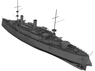 Olympia Armored Cruiser 3D Model