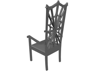 Chair Arm Highback Victorian 3D Model