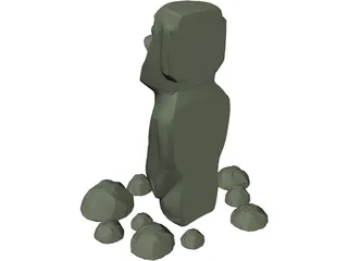 Easter Island Statue 3D Model