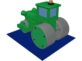 Toy Steamroller 3D Model