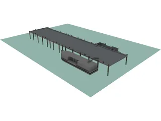 Boat Repair Pier 3D Model