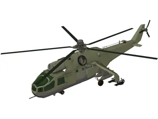 Mil Mi-24 Hind B 3D Model