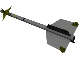 AIM-9M Sidewinder Missile 3D Model