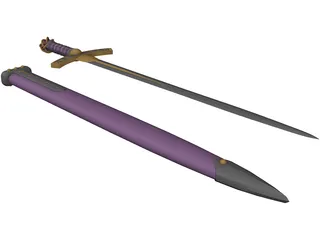 Sword Ornate Kings 3D Model