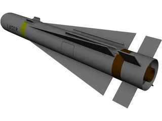 Raytheon AGM-65E Laser Maverick Air-to-Surface Missile 3D Model