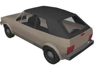 Volkswagen Golf Convertible 3D Model
