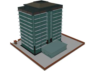 Tech Office Building 3D Model