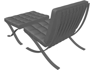 Chair Designer Footrest 3D Model